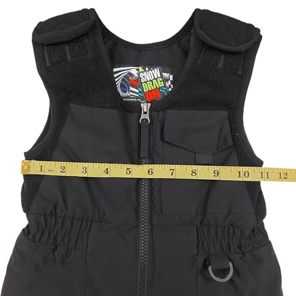 Snow Dragons Snow Bibs Kids 3T Black Insulated Front Zip Warm Winter Outdoor - Picture 8 of 12